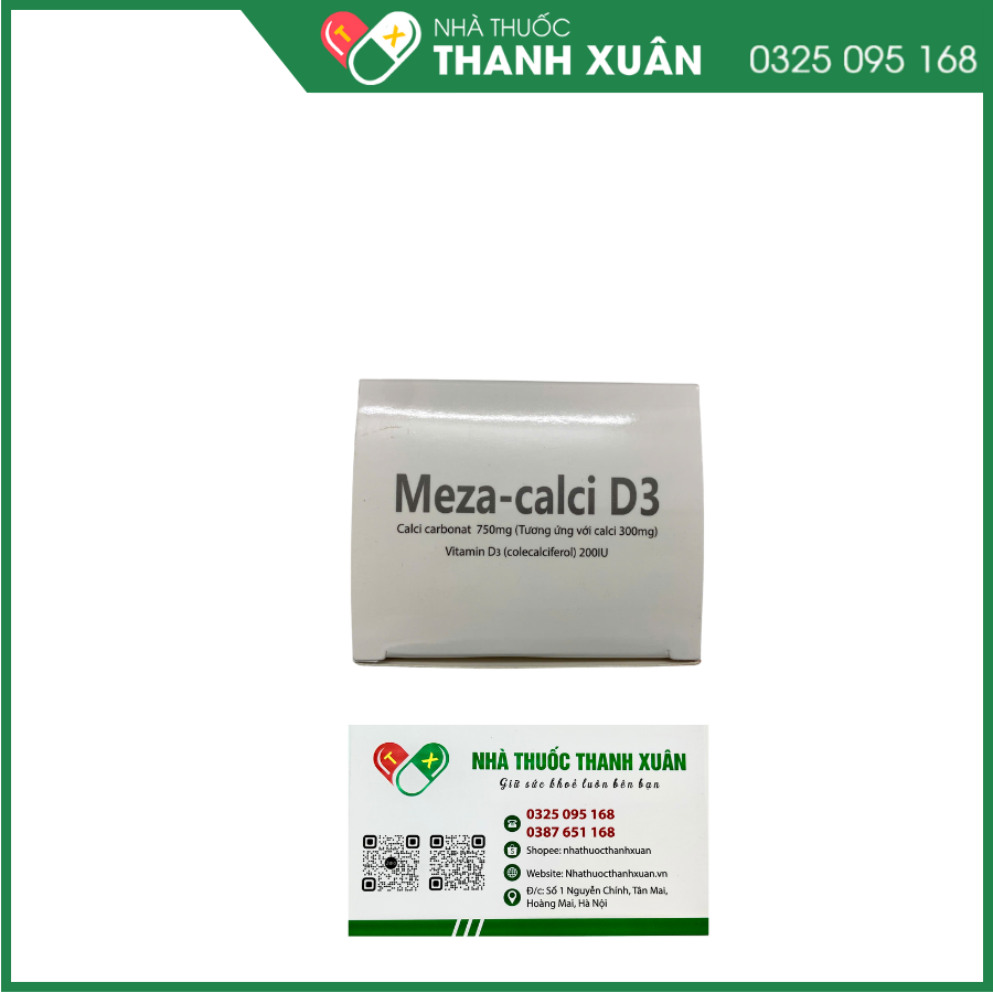 Meza-calci D3 phòng và điều trị thiếu hụt calci, vitamin D